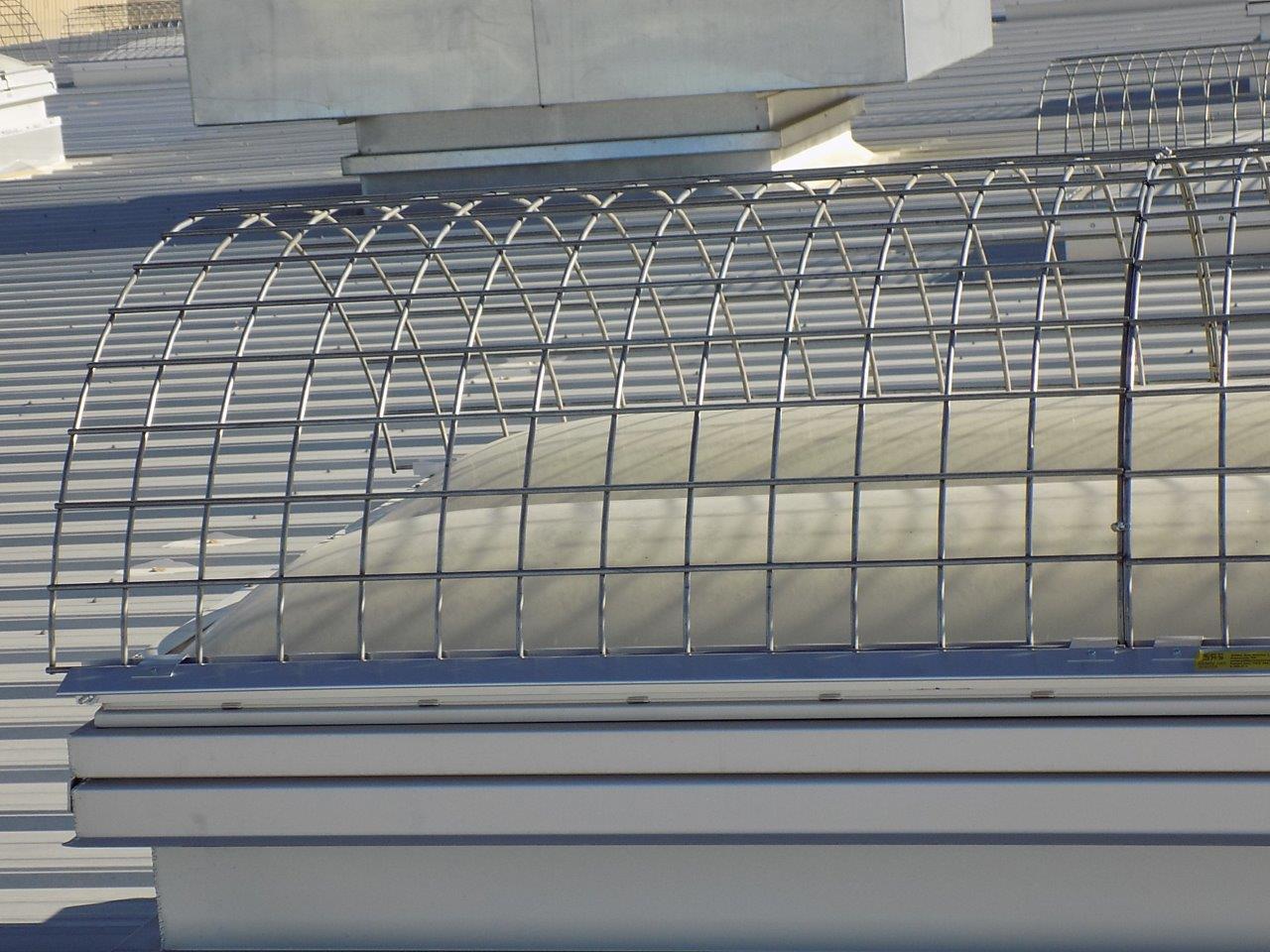 skylight screen on metal rooftop