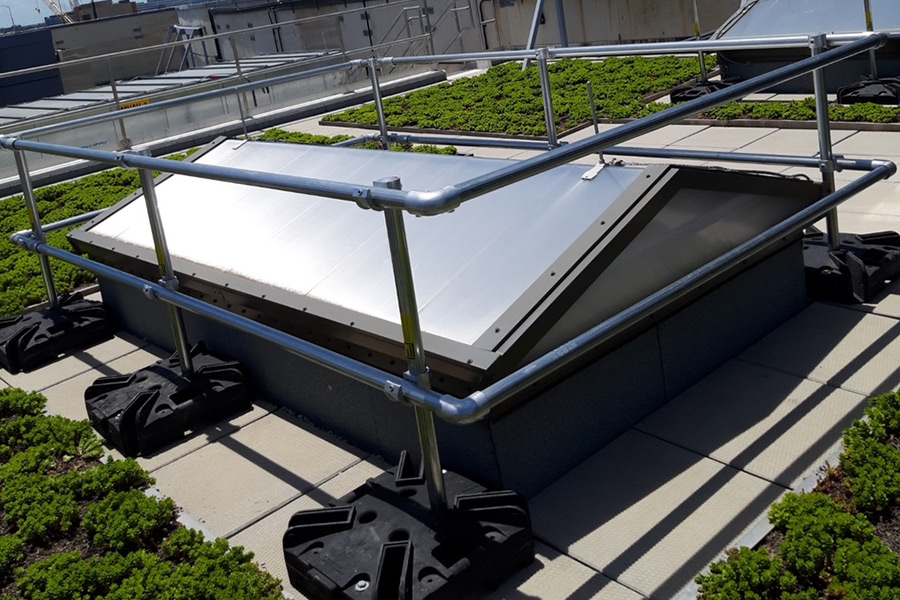 skylight fall protection on green roof