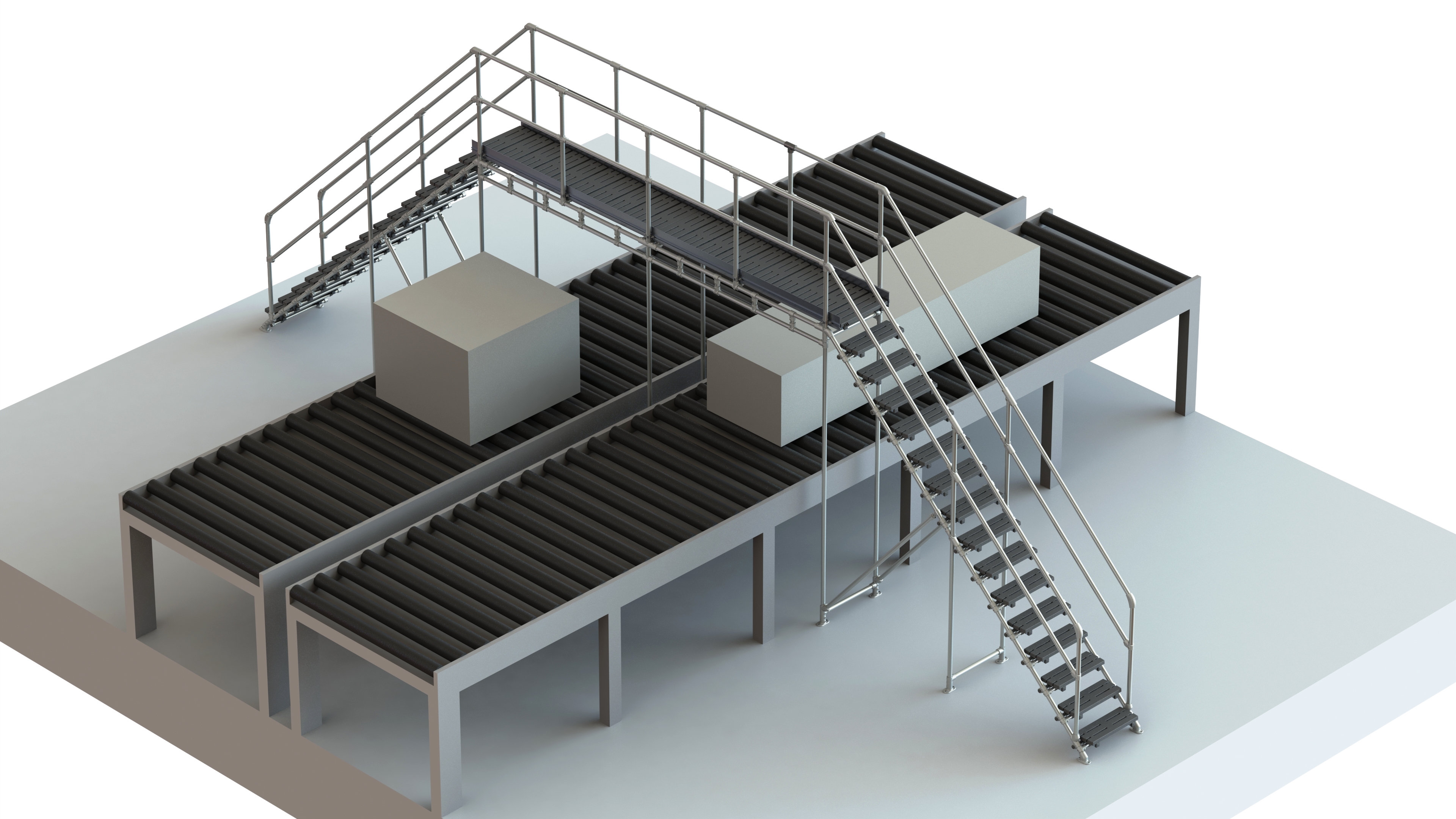 conveyor system with crossover platform