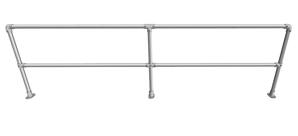 galvanized straight railing kit