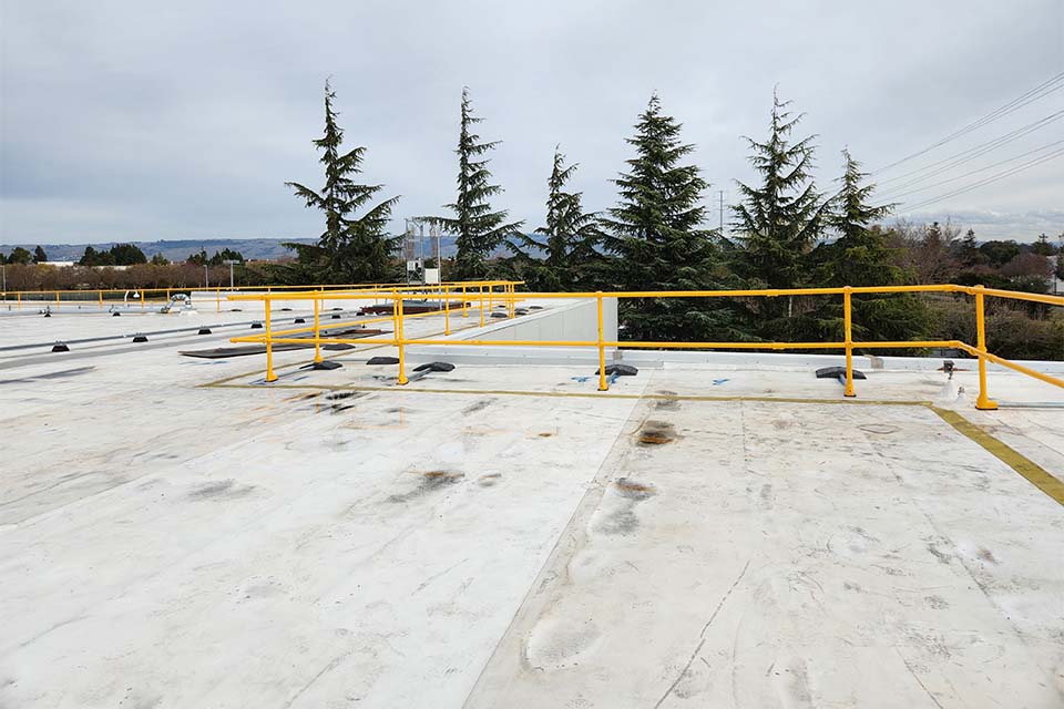 Yellow Rooftop Railing