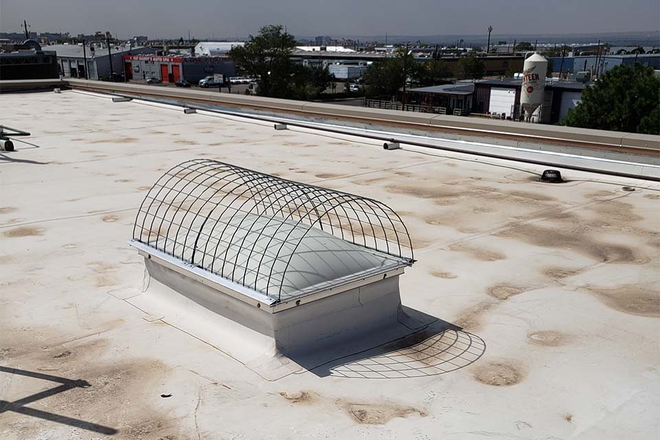 Safety Screen on a Roof Skylight
