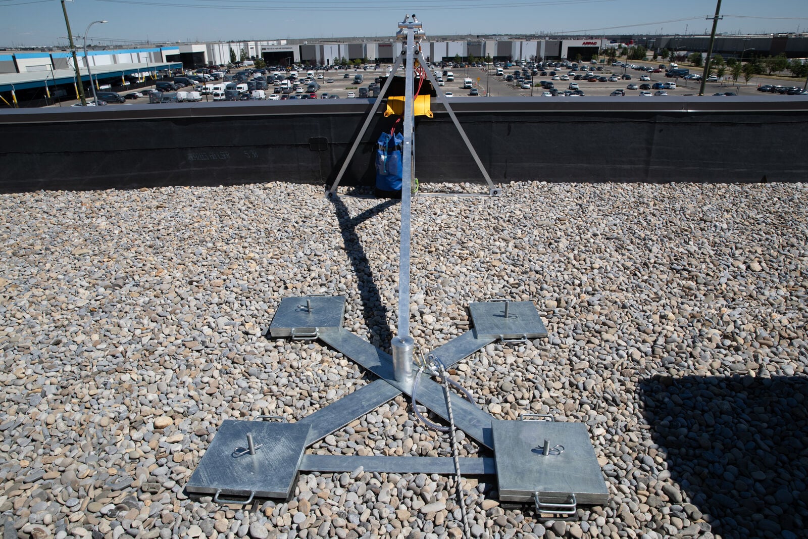 window washing rooftop anchor